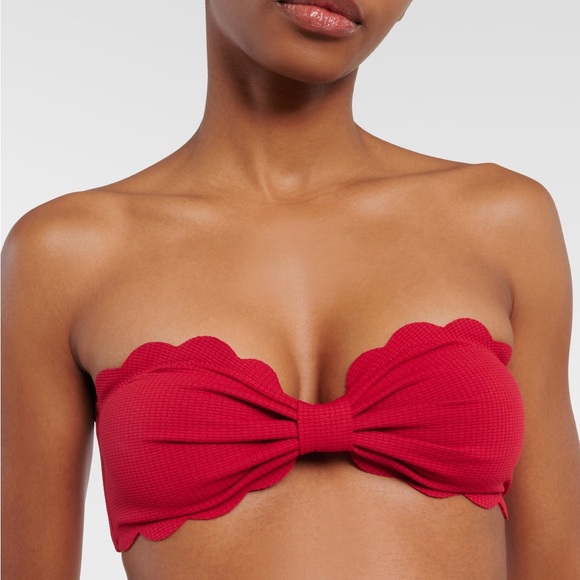 Marysia Antibes Swim Top and Mott Bottom in Red - Picture 2 of 10